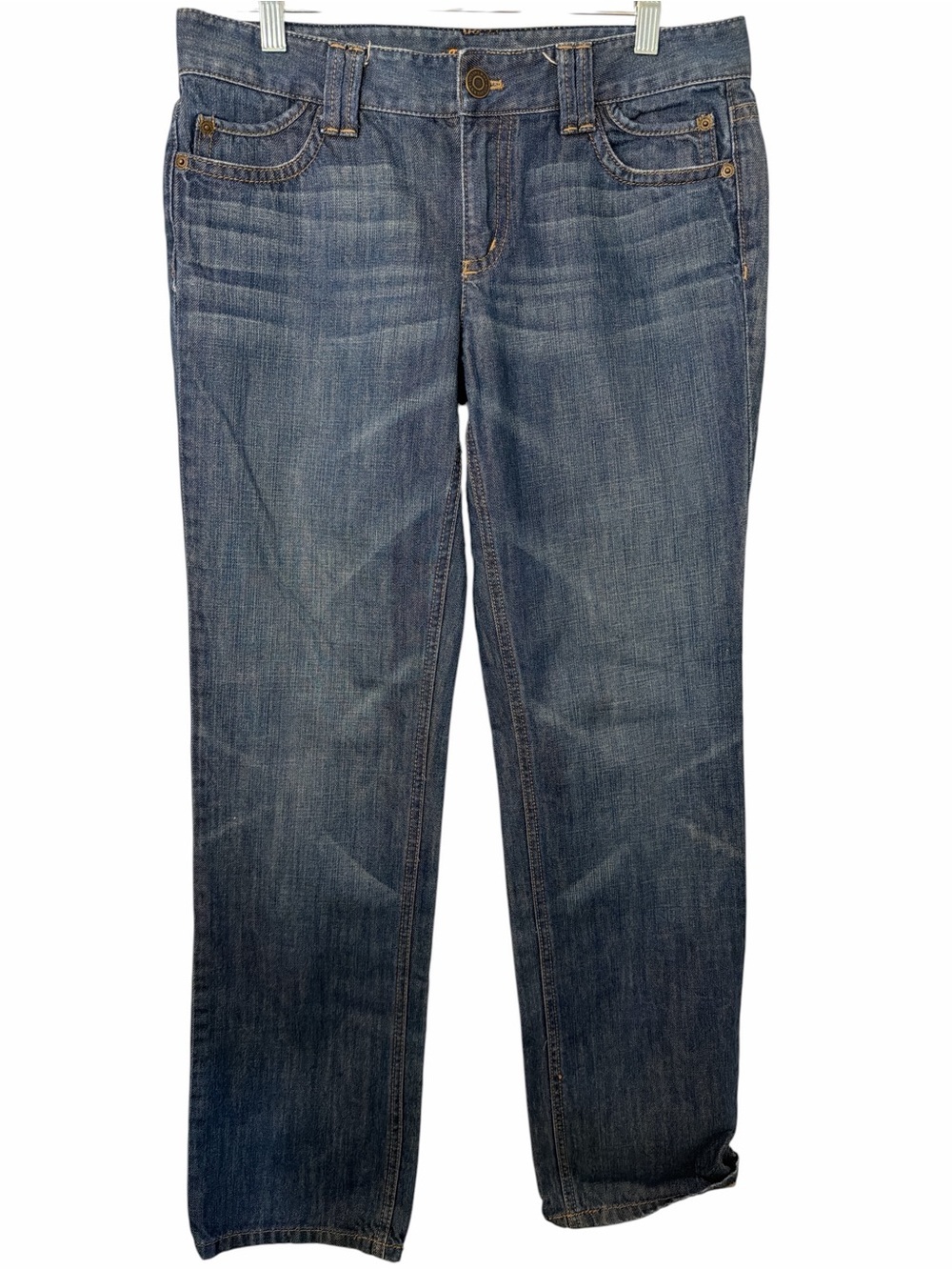 Ann Taylor Straight-Leg Blue Jeans